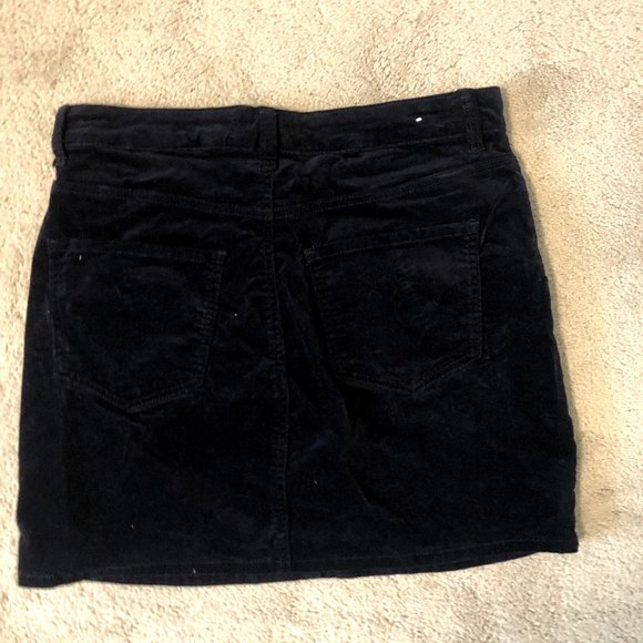 Navy Corduroy Skirt Size L - Picture 4 of 4
